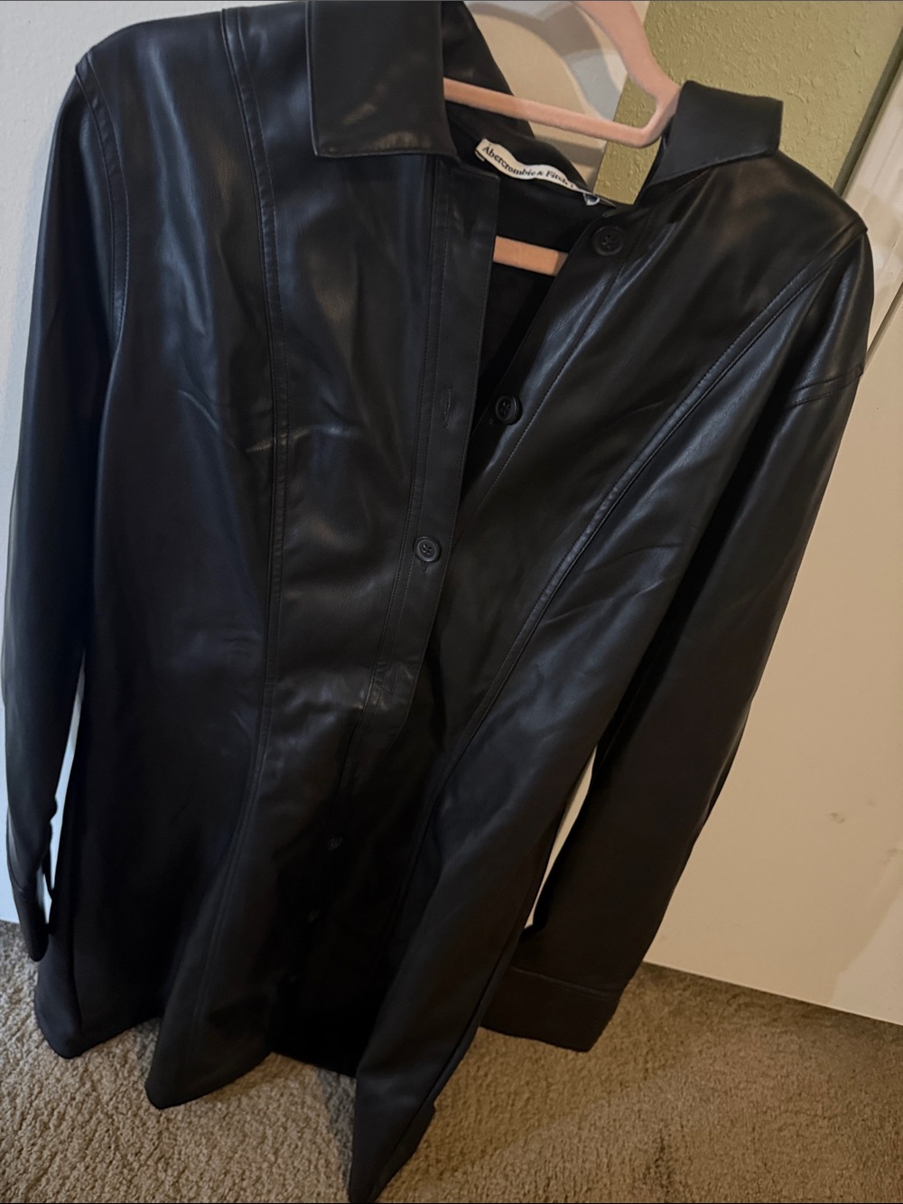 Abercrombie & Fitch Black leather dress